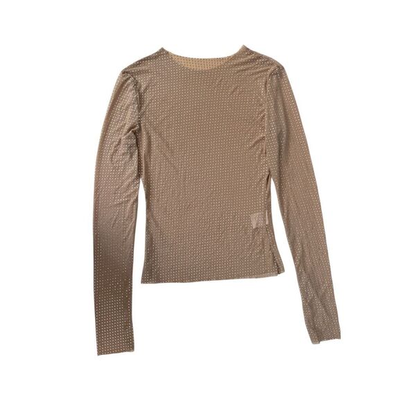 Semi-Sheer Long sleeved Top Slim silver‎ dots - Picture 2 of 9